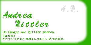 andrea mittler business card